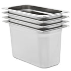 Gastronormbak GN 1/3 200 mm roestvrij staal 4 stuks