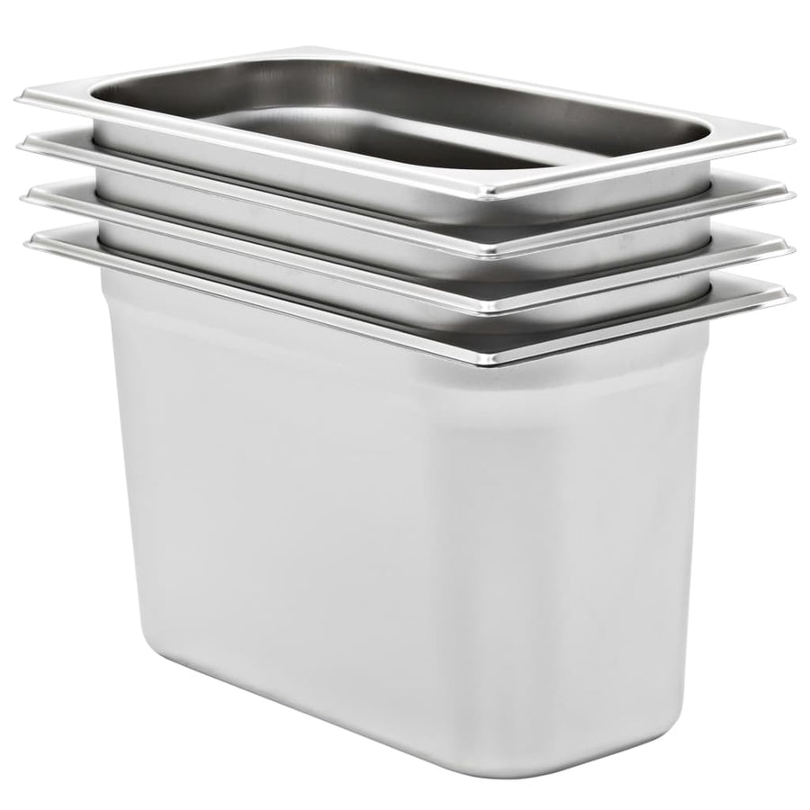 Gastronormbakken 4 St Gn 1/3 200 Mm Roestvrij Staal 325 x 176 x 200 mm