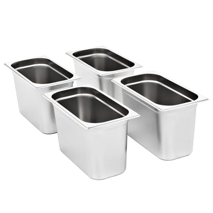 Gastronormbakken 4 St Gn 1/3 200 Mm Roestvrij Staal 325 x 176 x 200 mm