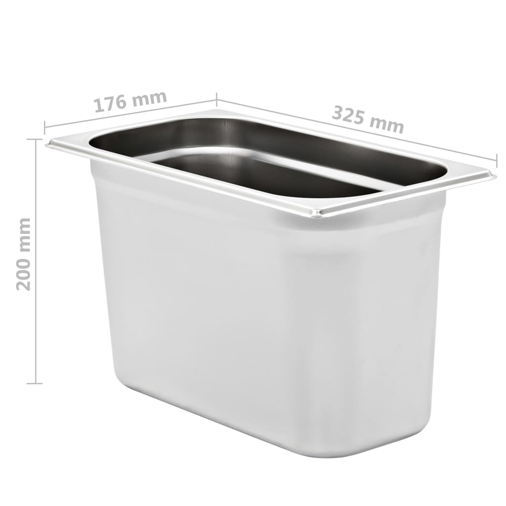 Gastronormbakken 4 St Gn 1/3 200 Mm Roestvrij Staal 325 x 176 x 200 mm