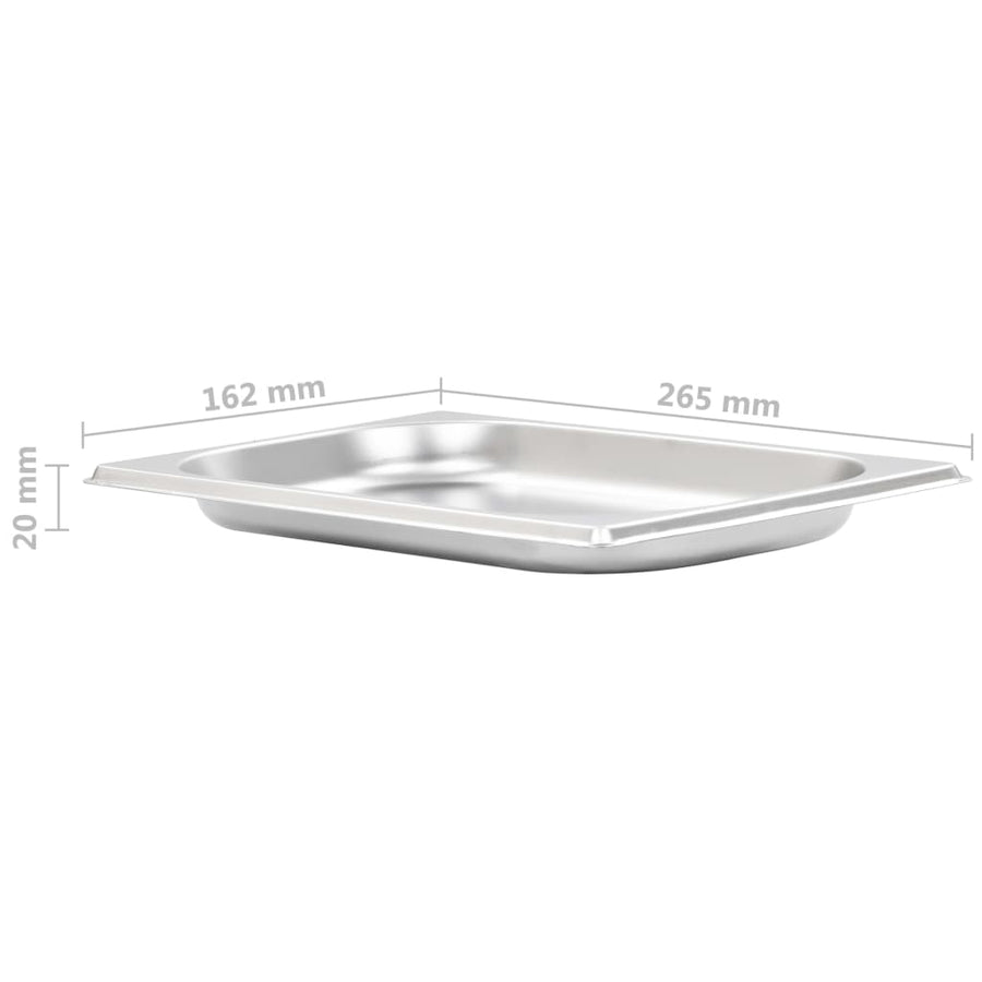 Gastronormbakken 12 St Gn 1/4 20 Mm Roestvrij Staal 265 x 162 x 20 mm