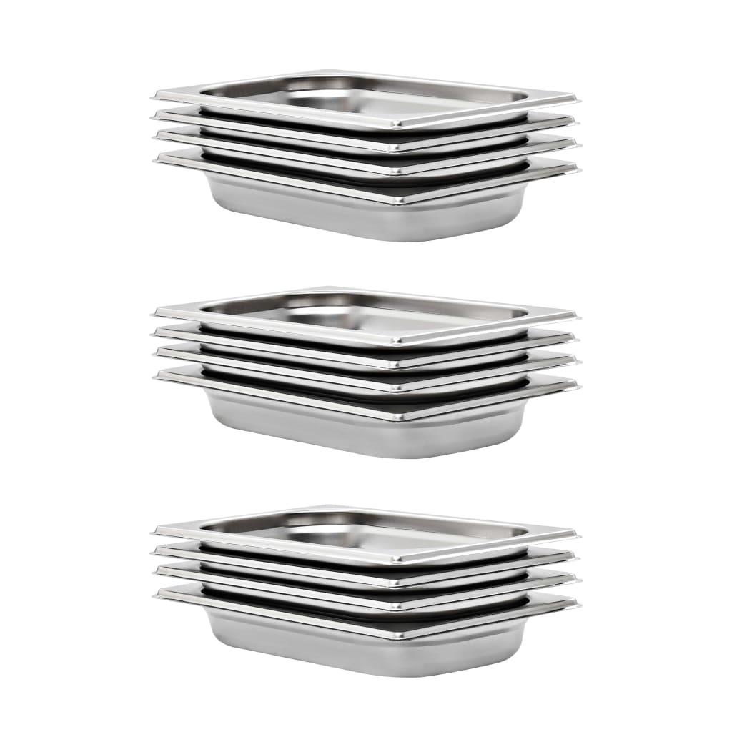 Gastronormbakken 12 St Gn 1/4 40 Mm Roestvrij Staal 265 x 162 x 40 mm
