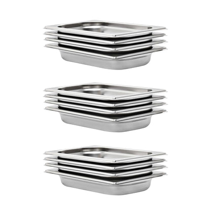 Gastronormbakken 12 St Gn 1/4 40 Mm Roestvrij Staal 265 x 162 x 40 mm