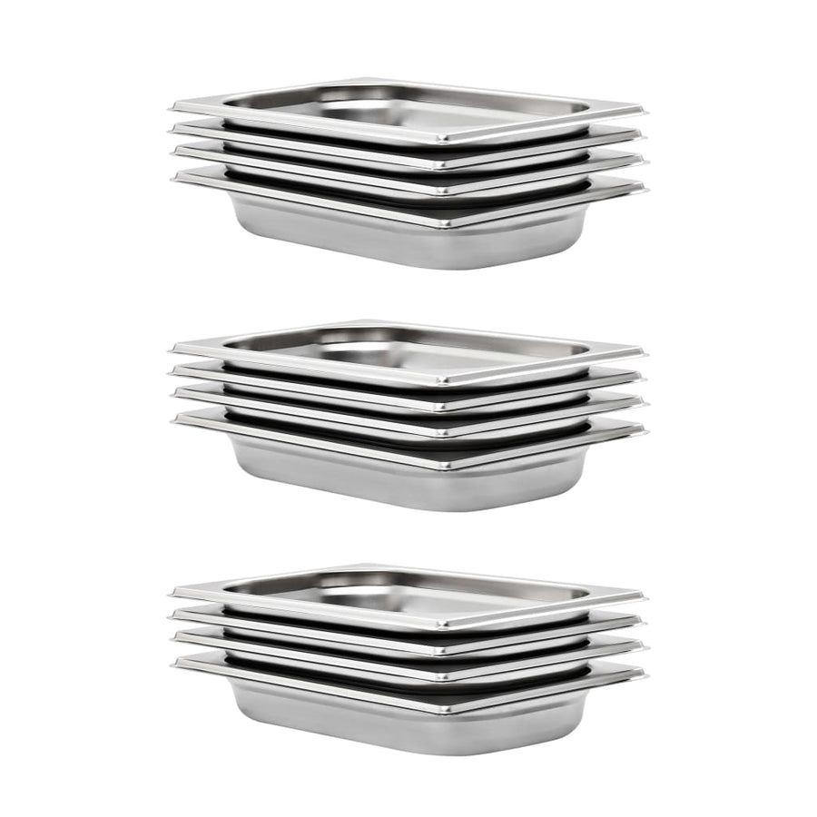 Gastronormbakken 12 St Gn 1/4 40 Mm Roestvrij Staal 265 x 162 x 40 mm