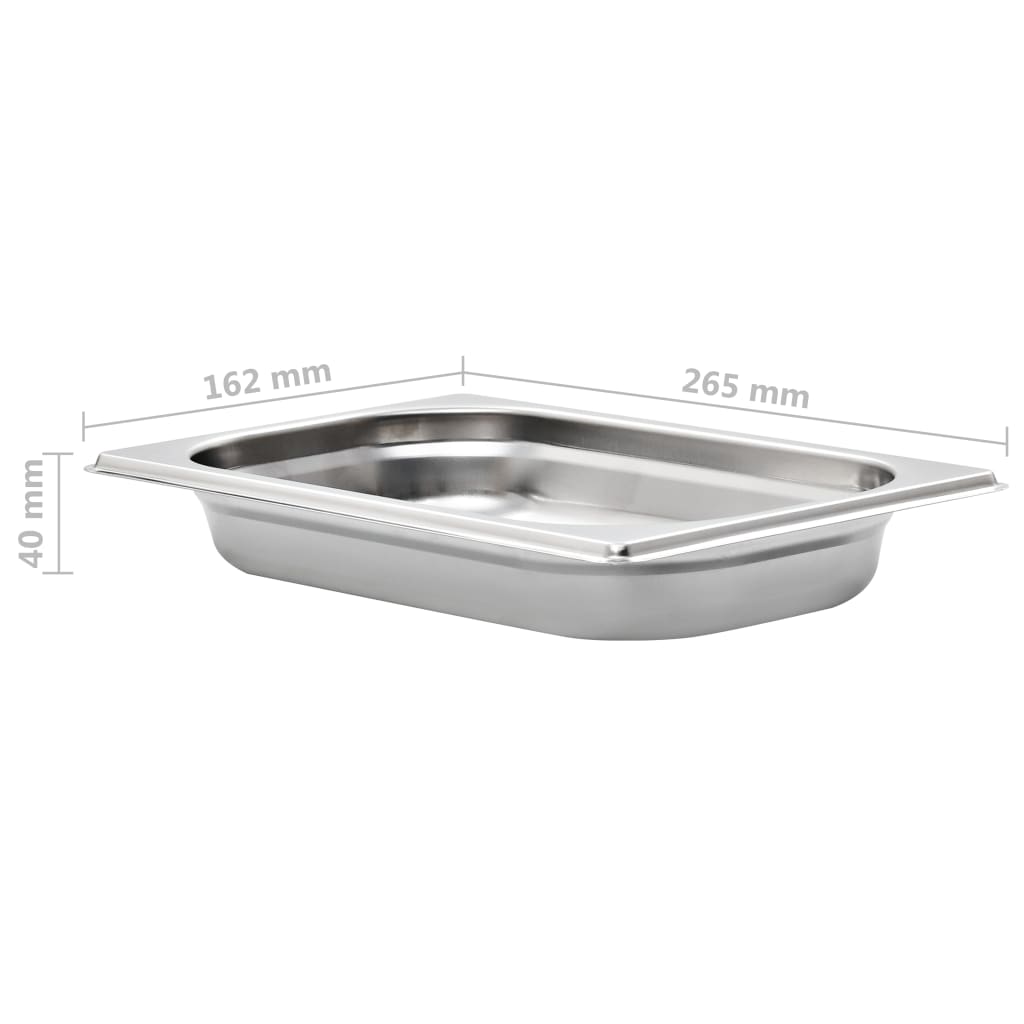 Gastronormbakken 12 St Gn 1/4 40 Mm Roestvrij Staal 265 x 162 x 40 mm