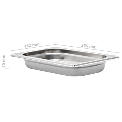 Gastronormbakken 12 St Gn 1/4 40 Mm Roestvrij Staal 265 x 162 x 40 mm