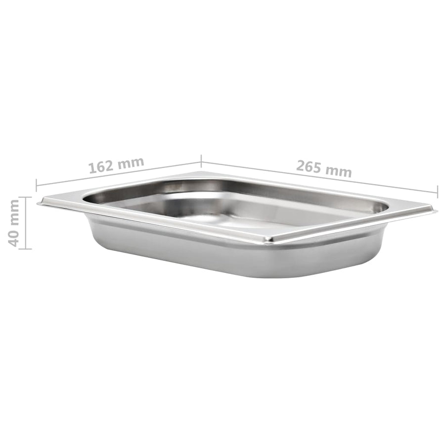 Gastronormbakken 12 St Gn 1/4 40 Mm Roestvrij Staal 265 x 162 x 40 mm
