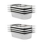 Gastronormbak GN 1/4 265x162x65 mm roestvrij staal