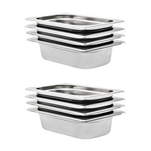 Gastronormbakken 8 St Gn 1/4 65 Mm Roestvrij Staal 265 x 162 x 65 mm