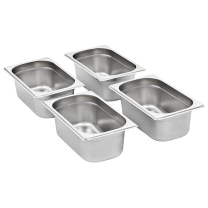 Gastronormbakken 8 St Gn 1/4 100 Mm Roestvrij Staal 265 x 162 x 100 mm