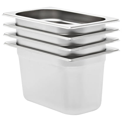 Gastronormbakken 4 St Gn 1/4 150 Mm Roestvrij Staal 265 x 162 x 150 mm