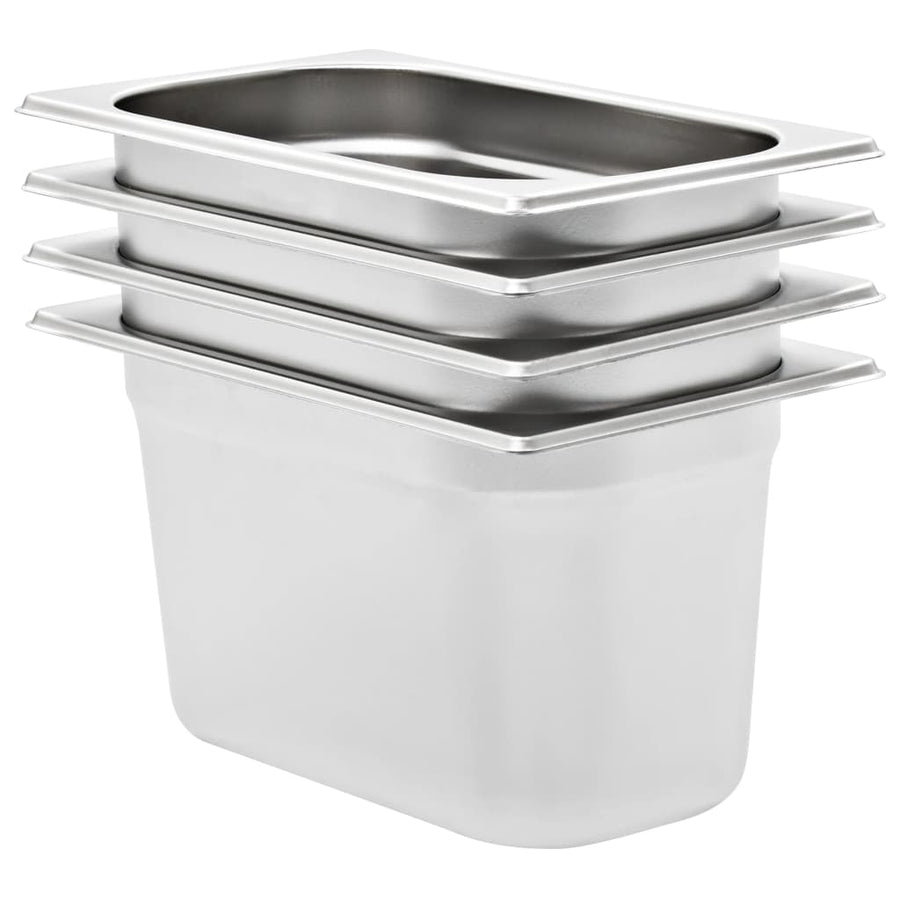 Gastronormbakken 4 St Gn 1/4 150 Mm Roestvrij Staal 265 x 162 x 150 mm