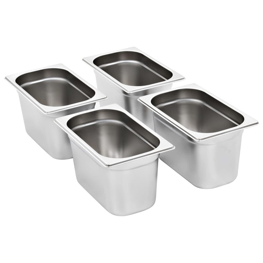Gastronormbakken 4 St Gn 1/4 150 Mm Roestvrij Staal 265 x 162 x 150 mm