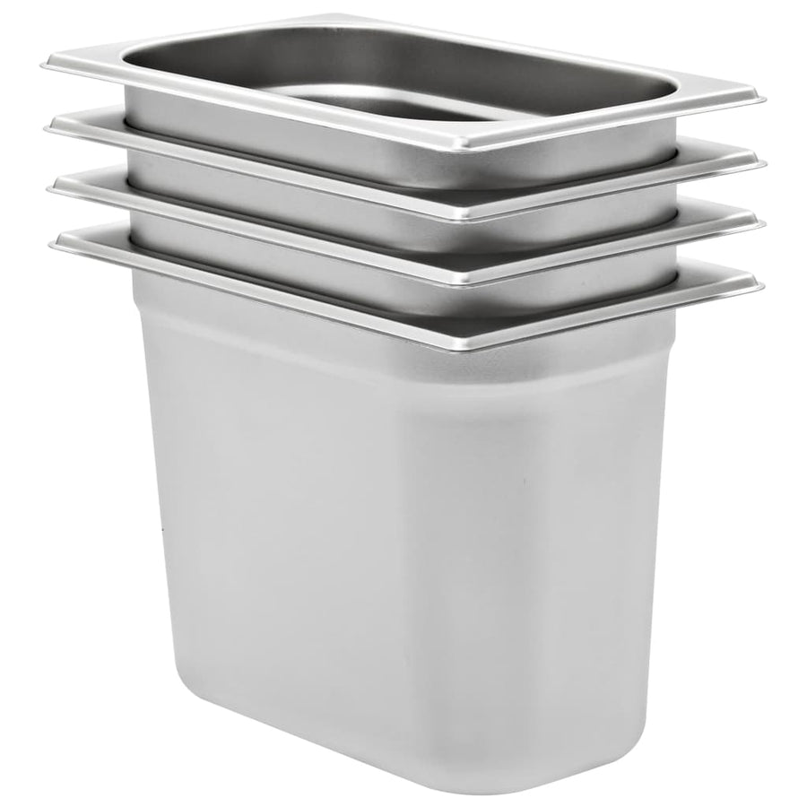 Gastronormbakken 4 St Gn 1/4 200 Mm Roestvrij Staal 265 x 162 x 200 mm