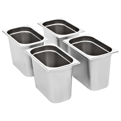 Gastronormbakken 4 St Gn 1/4 200 Mm Roestvrij Staal 265 x 162 x 200 mm