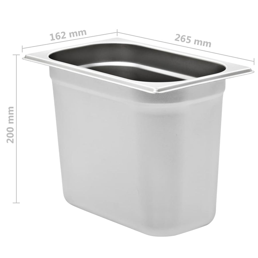 Gastronormbakken 4 St Gn 1/4 200 Mm Roestvrij Staal 265 x 162 x 200 mm