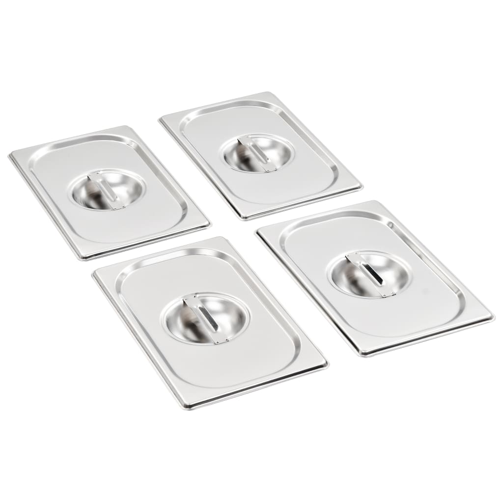 Deksels 4 st voor GN 1/4 schalen roestvrij staal gn 1/4
