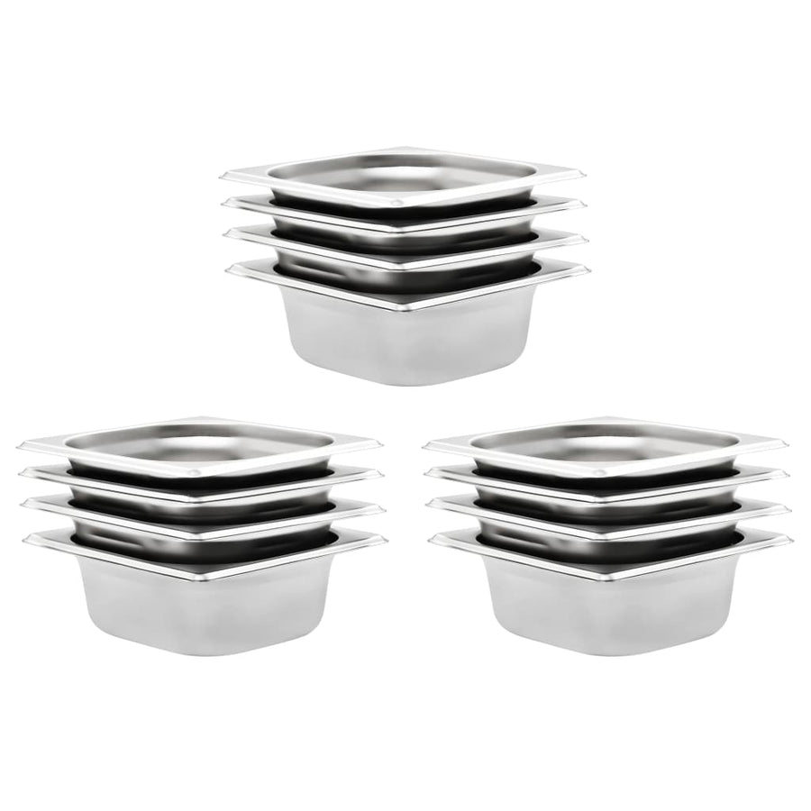 Gastronormbakken 12 St Gn 1/6 65 Mm Roestvrij Staal