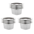 Gastronormbakken GN 1/6 100 mm roestvrij staal 12 stuks