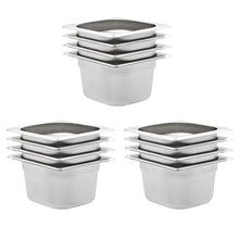 Gastronormbakken 12 St Gn 1/6 100 Mm Roestvrij Staal 176 x 162 x 100 mm