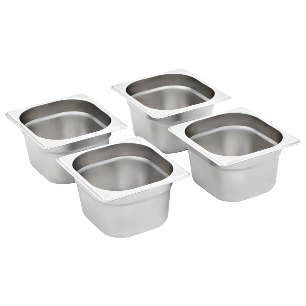 Gastronormbakken 12 St Gn 1/6 100 Mm Roestvrij Staal 176 x 162 x 100 mm