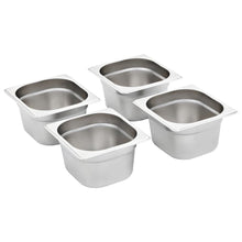 Gastronormbakken 12 St Gn 1/6 100 Mm Roestvrij Staal 176 x 162 x 100 mm