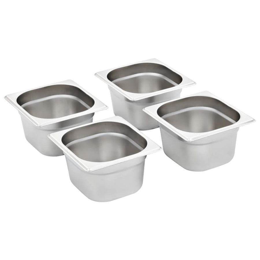 Gastronormbakken 12 St Gn 1/6 100 Mm Roestvrij Staal 176 x 162 x 100 mm