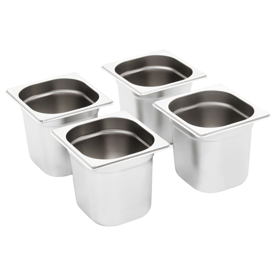 Gastronormbakken 8 St Gn 1/6 150 Mm Roestvrij Staal 176 x 162 x 150 mm