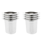 Gastronormbakken GN 1/6 200 mm roestvrij staal 8 stuks