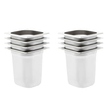 Gastronormbakken 8 St Gn 1/6 200 Mm Roestvrij Staal 176 x 162 x 200 mm