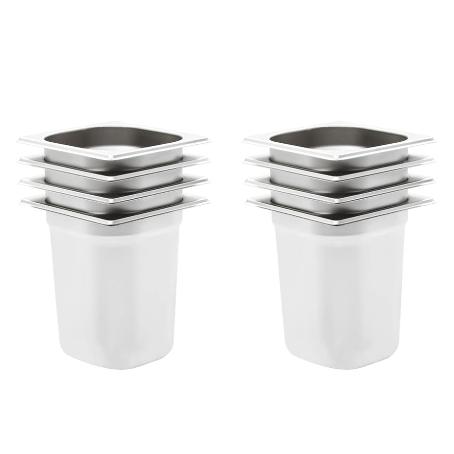Gastronormbakken 8 St Gn 1/6 200 Mm Roestvrij Staal 176 x 162 x 200 mm