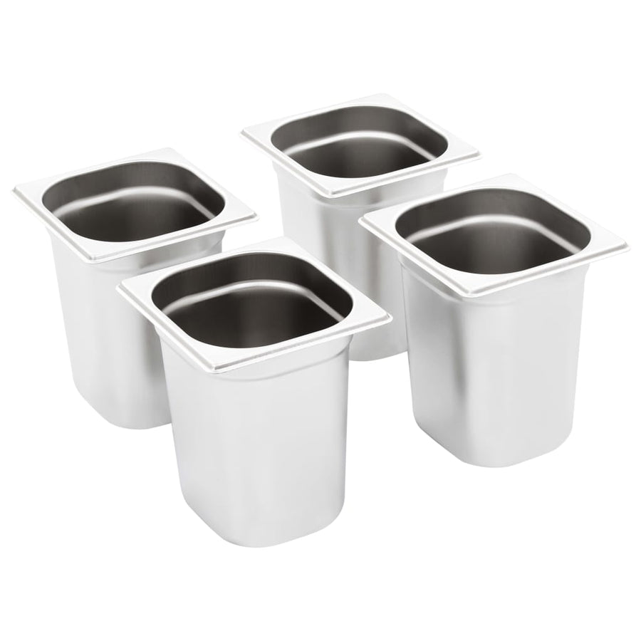 Gastronormbakken 8 St Gn 1/6 200 Mm Roestvrij Staal 176 x 162 x 200 mm