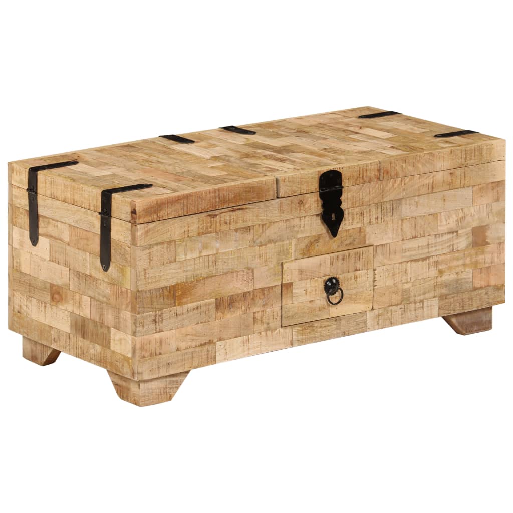 Salontafel 80X40X35 Cm Massief Mangohout Bruin