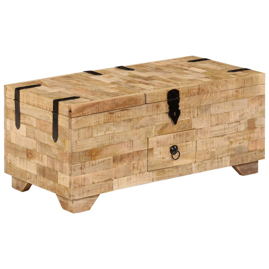 Salontafel 80X40X35 Cm Massief Mangohout Bruin