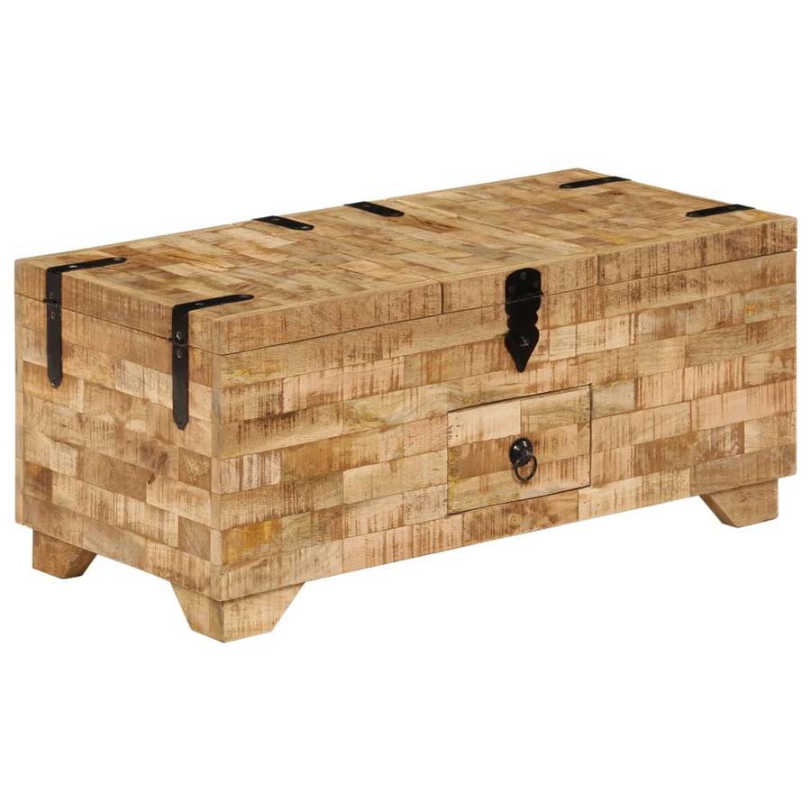 Salontafel 80X40X35 Cm Massief Mangohout Bruin