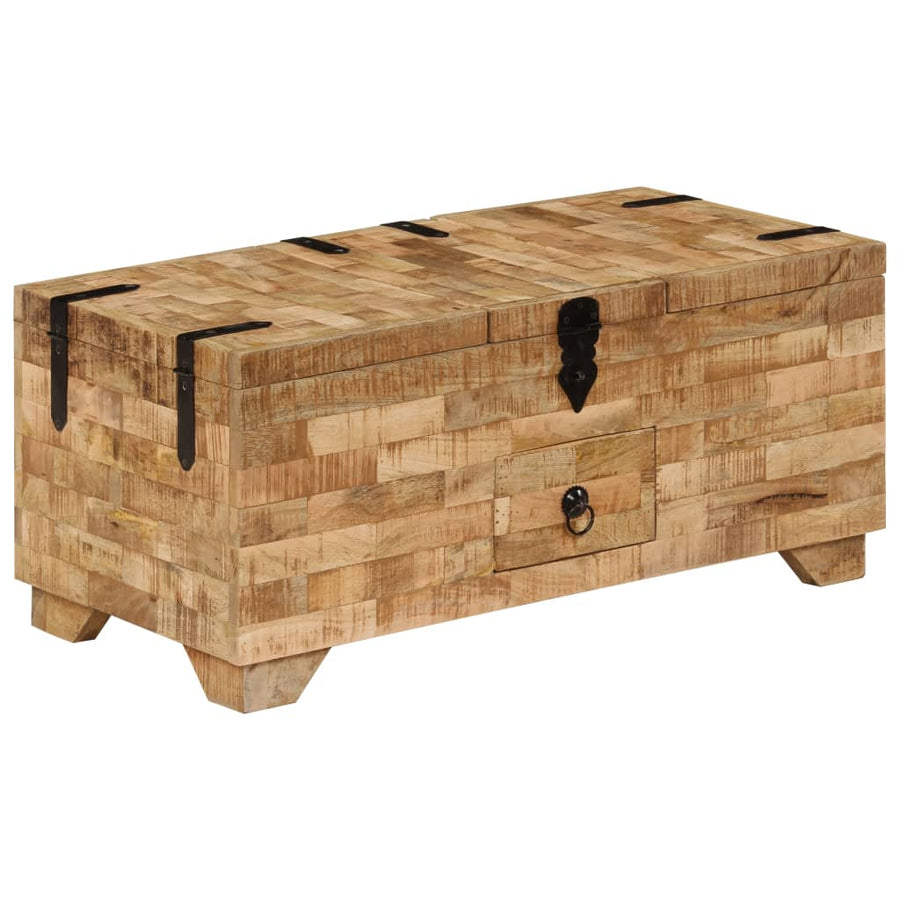 Salontafel 80X40X35 Cm Massief Mangohout Bruin