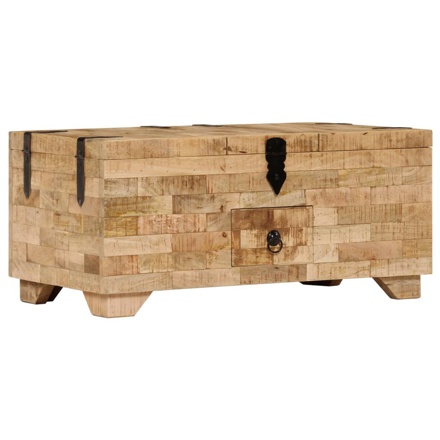 Salontafel 80X40X35 Cm Massief Mangohout Bruin