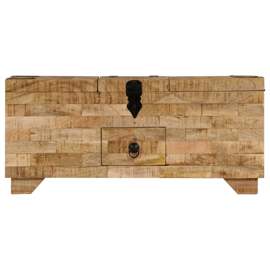 Salontafel 80X40X35 Cm Massief Mangohout Bruin