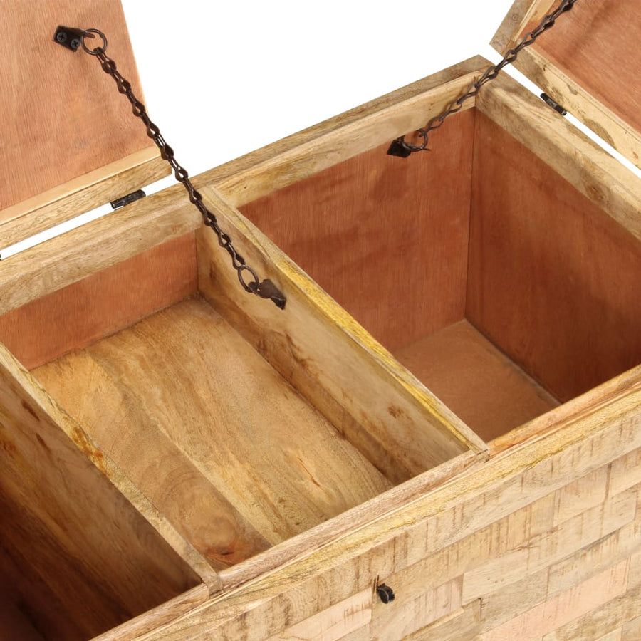 Salontafel 80X40X35 Cm Massief Mangohout Bruin