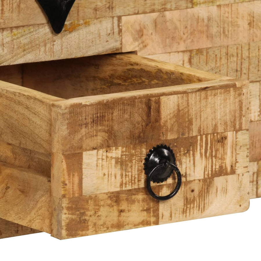 Salontafel 80X40X35 Cm Massief Mangohout Bruin
