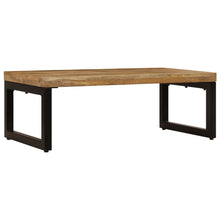 Salontafel 00X50X35 Cm Massief Mangohout En Staal Massief mangohout (zwarte poten)