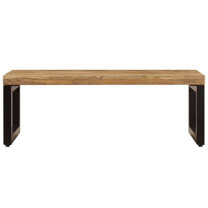 Salontafel 00X50X35 Cm Massief Mangohout En Staal Massief mangohout (zwarte poten)