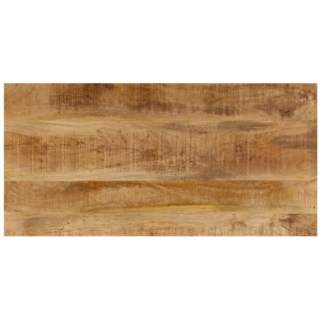 Salontafel 00X50X35 Cm Massief Mangohout En Staal Massief mangohout (zwarte poten)