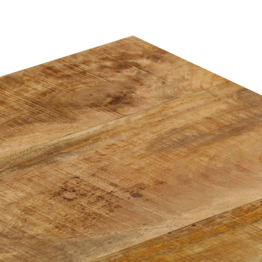 Salontafel 00X50X35 Cm Massief Mangohout En Staal Massief mangohout (zwarte poten)