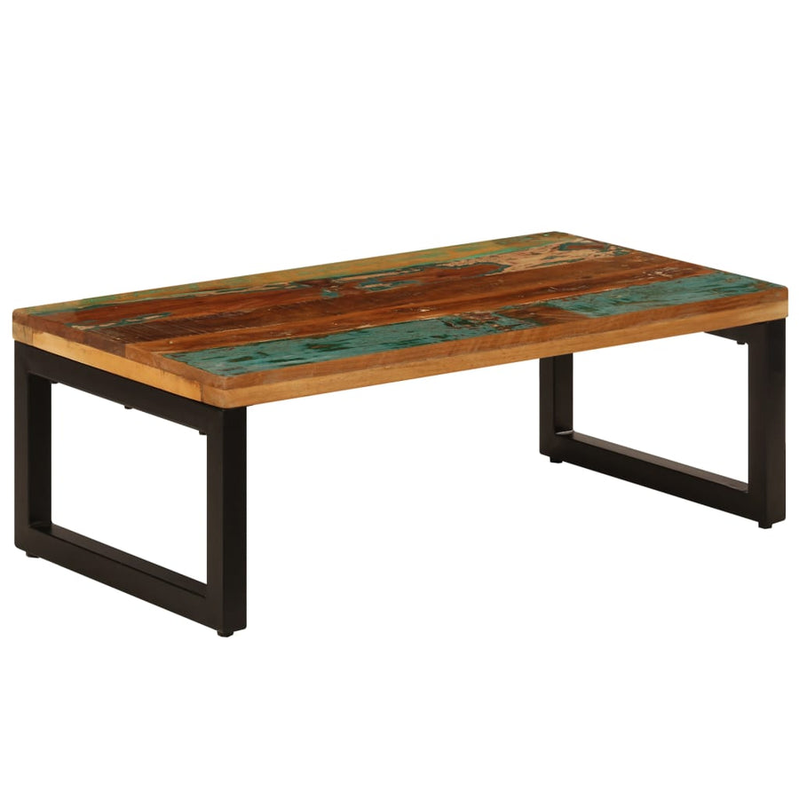Salontafel 00X50X35 Cm En Staal massief gerecycled hout