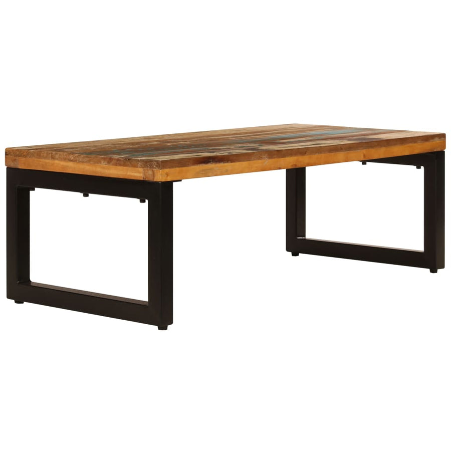 Salontafel 00X50X35 Cm En Staal massief gerecycled hout