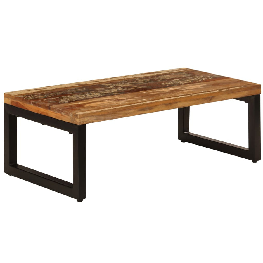 Salontafel 00X50X35 Cm En Staal massief gerecycled hout