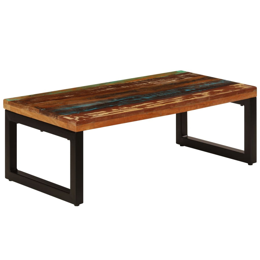 Salontafel 00X50X35 Cm En Staal massief gerecycled hout