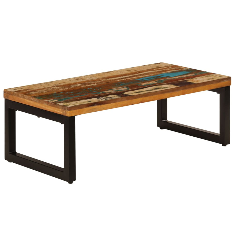 Salontafel 00X50X35 Cm En Staal massief gerecycled hout
