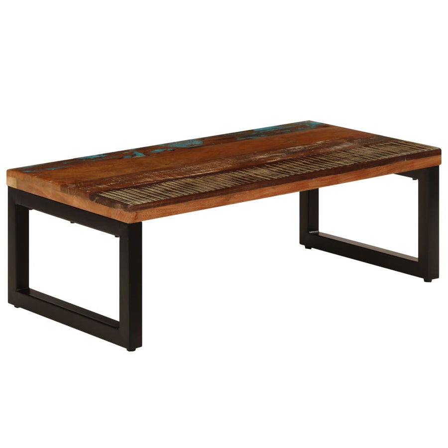 Salontafel 00X50X35 Cm En Staal massief gerecycled hout